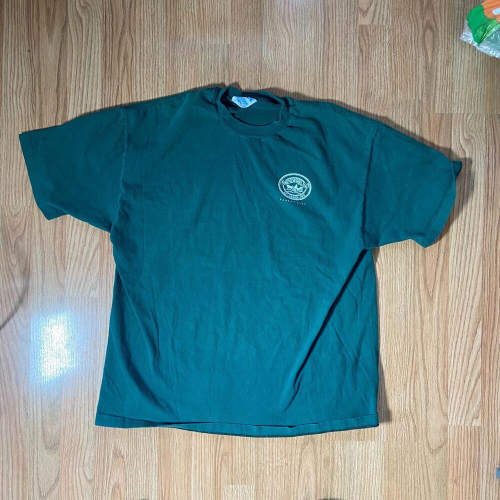 90s Green Hanes Beefy Tee View 2